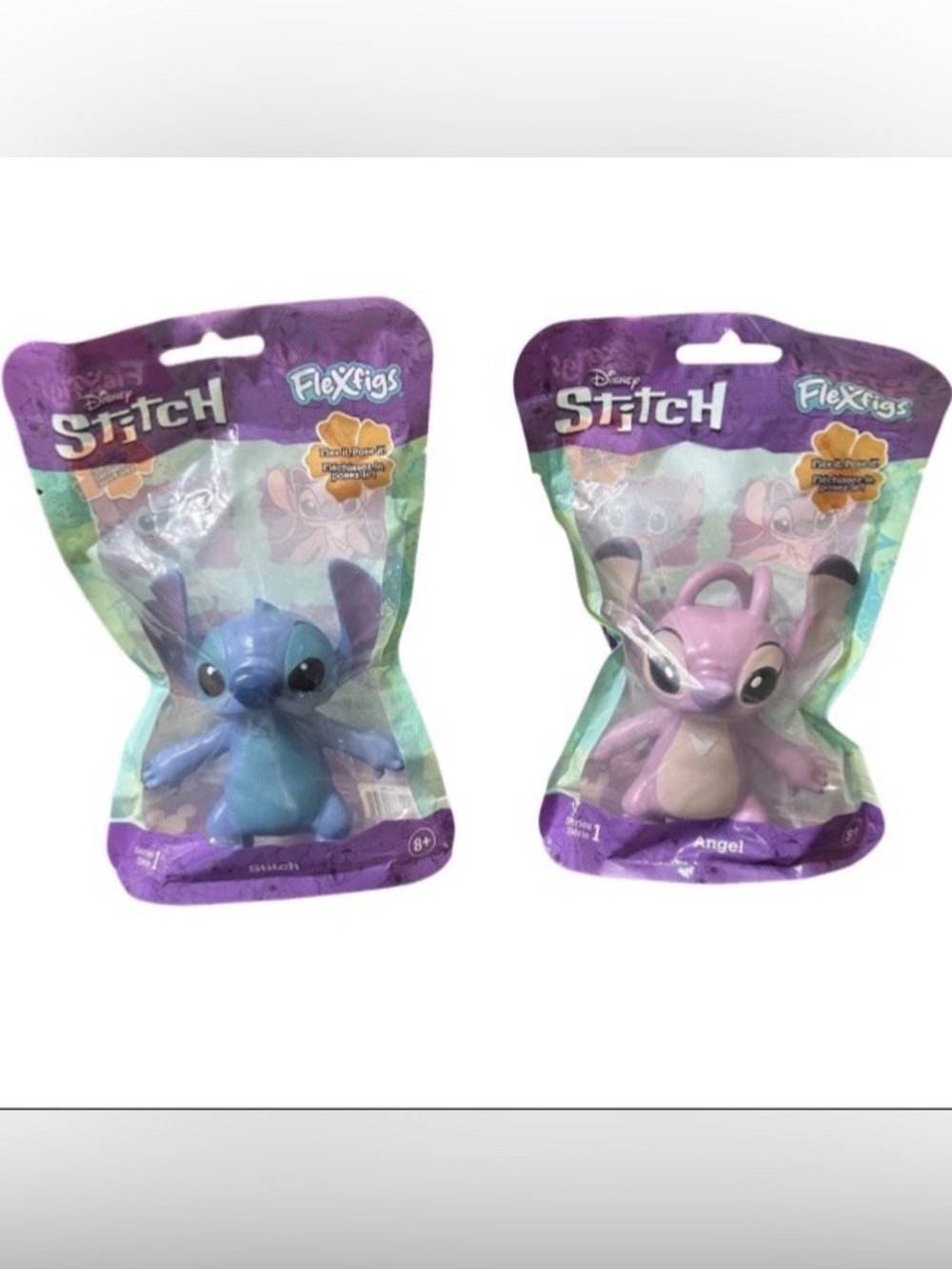 Disney Lilo & Stitch Action Figures Flexfigs Collectibles Angel & Stitch Set New